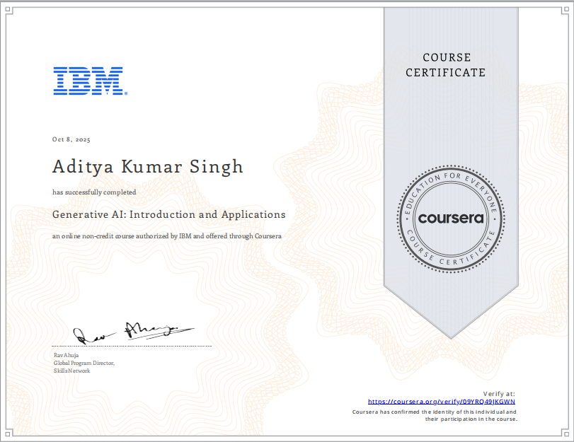 Generative AI: Introduction and Applications