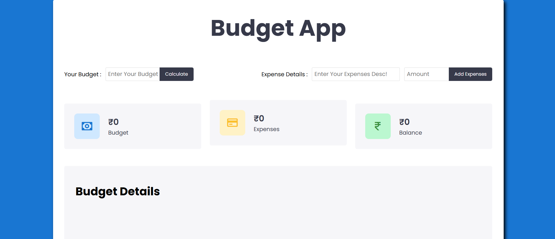 Expense Tracker App Screenshot